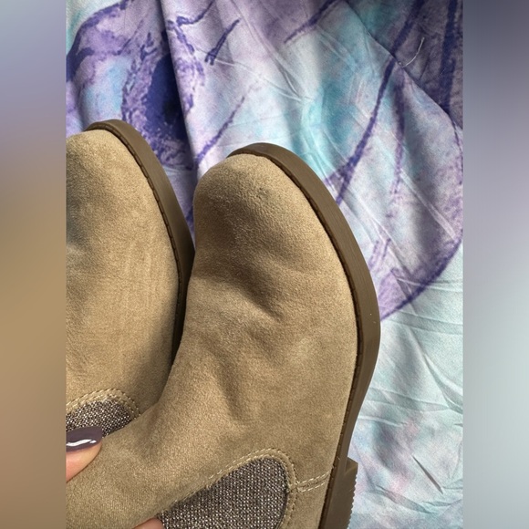 H&M Toddler Girls Taupe Glitter Booties Size 8.5 - Picture 3 of 7